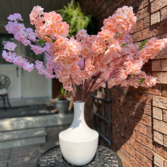 Silk Cherry Blossom Stems, fake flowers, artificial flower, pink cherry blossom - Picture 3 of 9